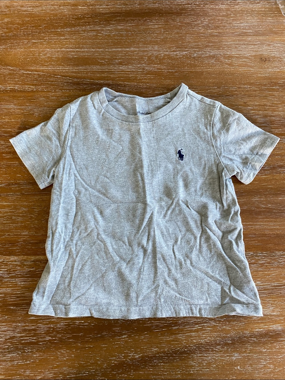 Polo by Ralph Lauren 18 Month Light Gray Short-Sleeve Tee with Navy Pony